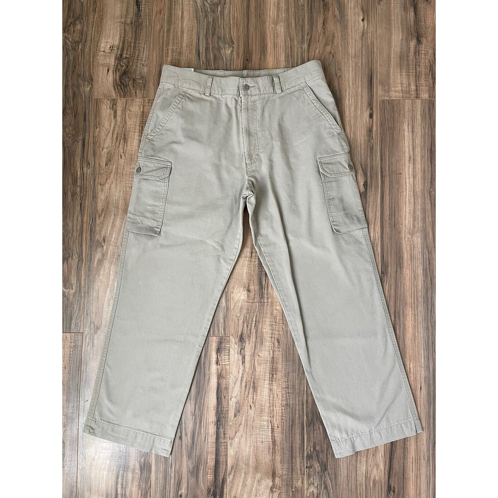 Dockers Mens Tan Khaki Cotton Canvas Cargo Pants 36x30